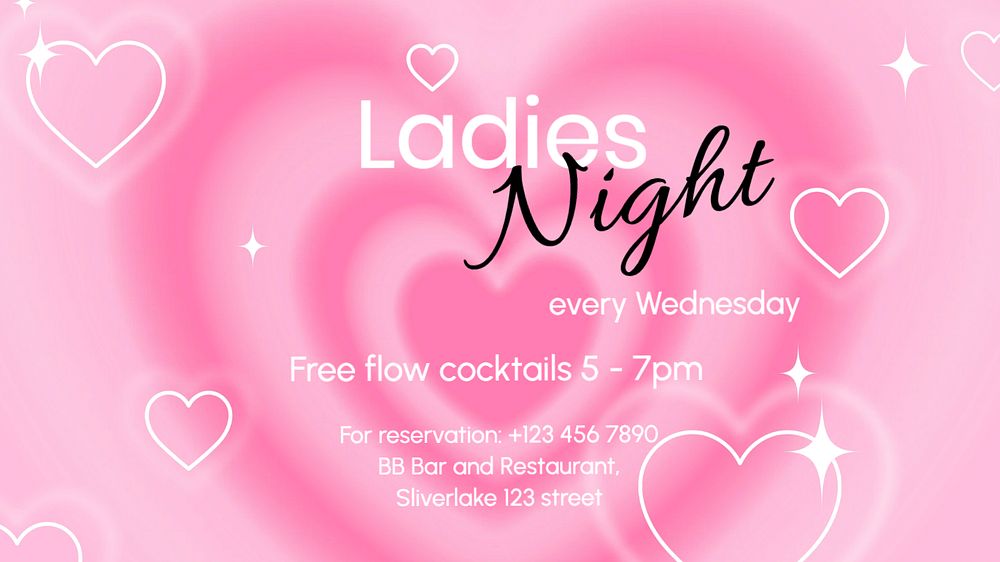 Ladies night blog banner template