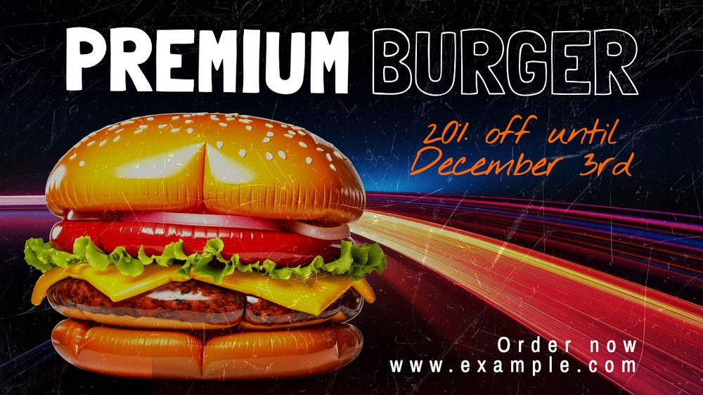 Premium burger blog banner template