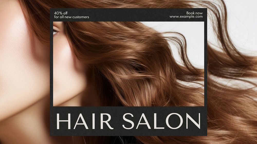 Hair salon blog banner template