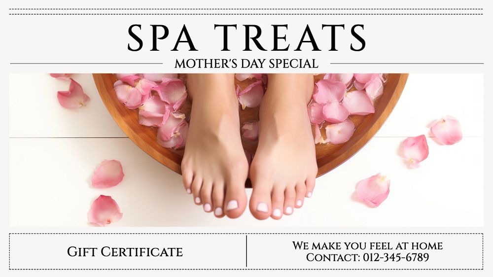 Spa treatment blog banner template