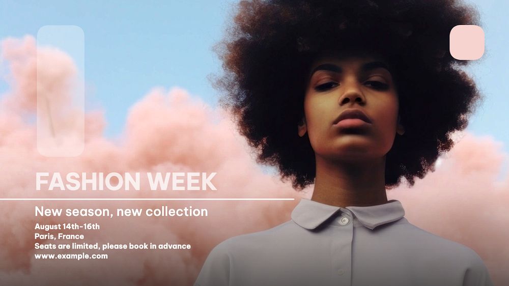 Fashion week blog banner template