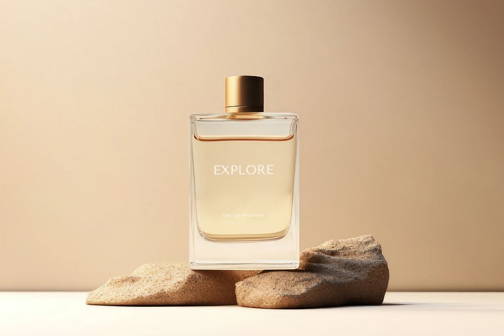 Perfume bottle editable mockup