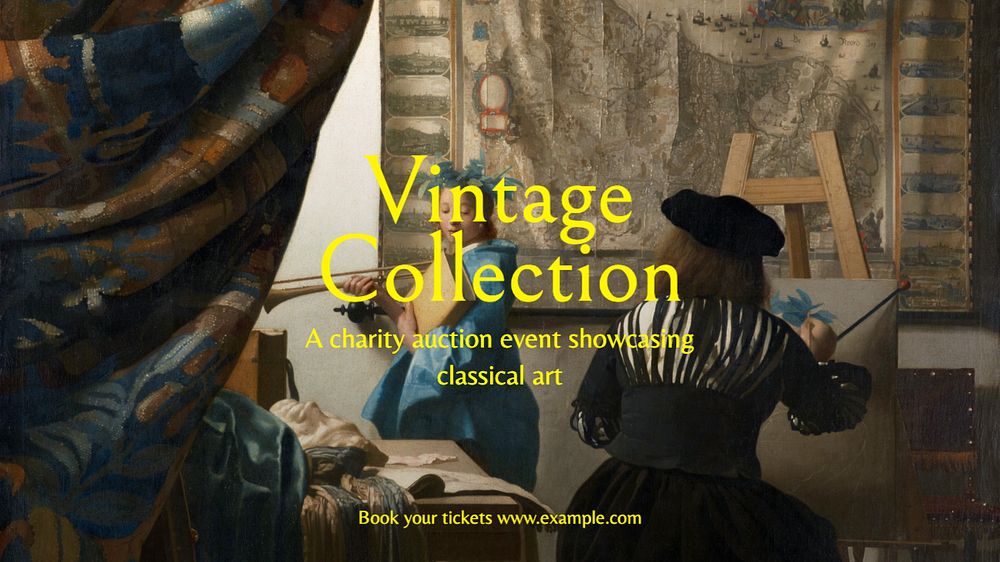 Vintage collection blog banner template