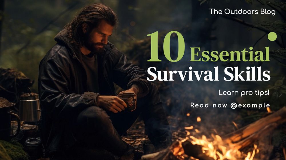 Survival skills blog banner template