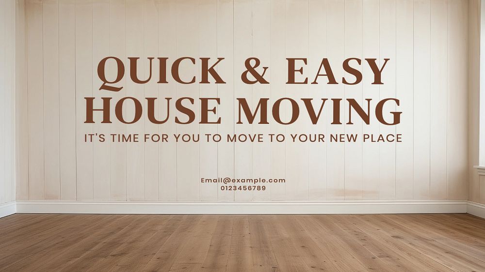 House moving service blog banner template