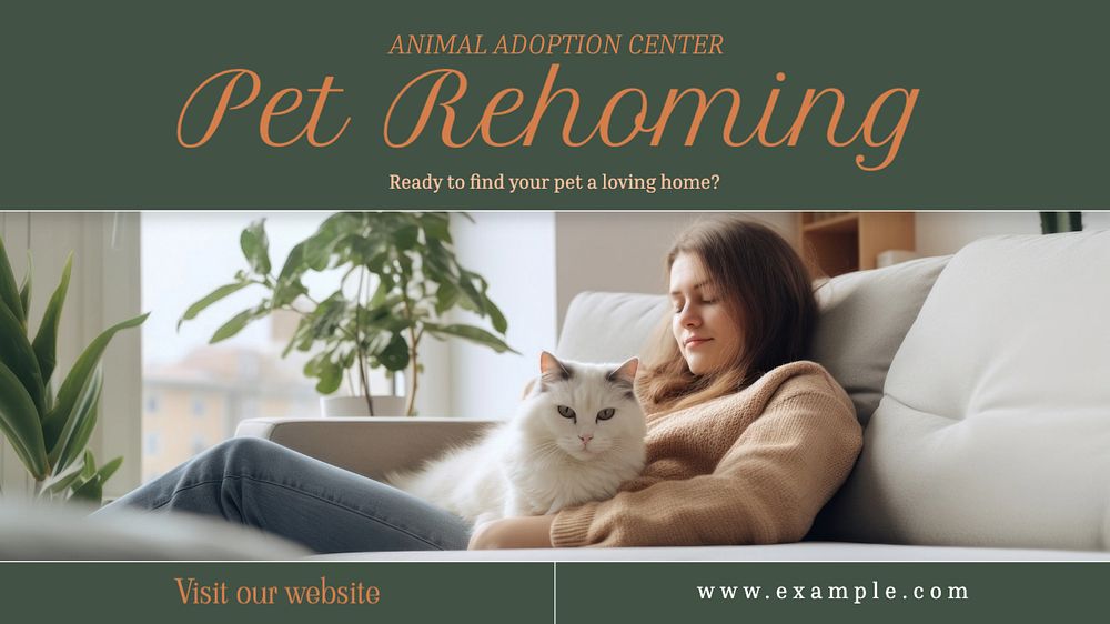 Pet adoption & rehoming blog banner template