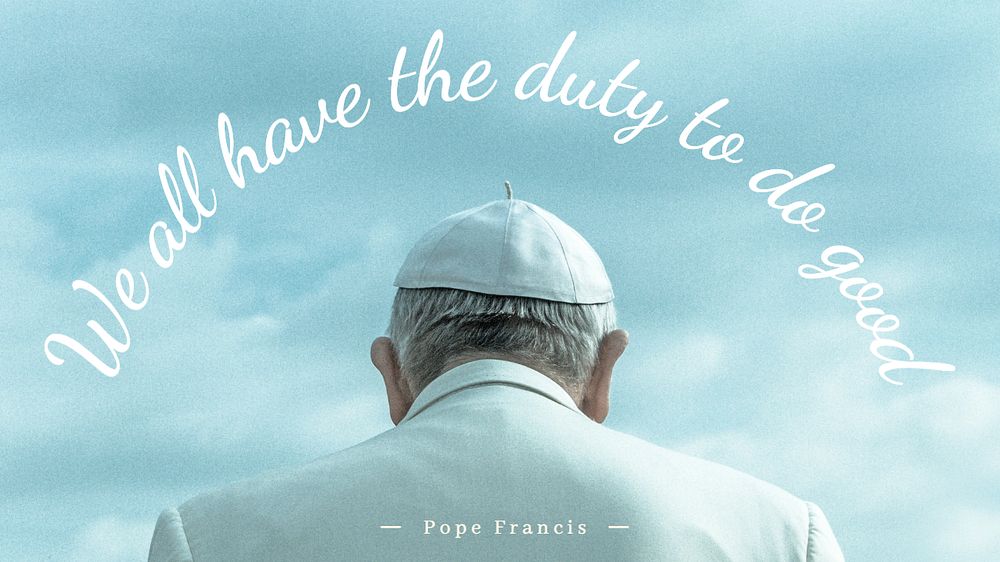 Pope's quote inspiration template