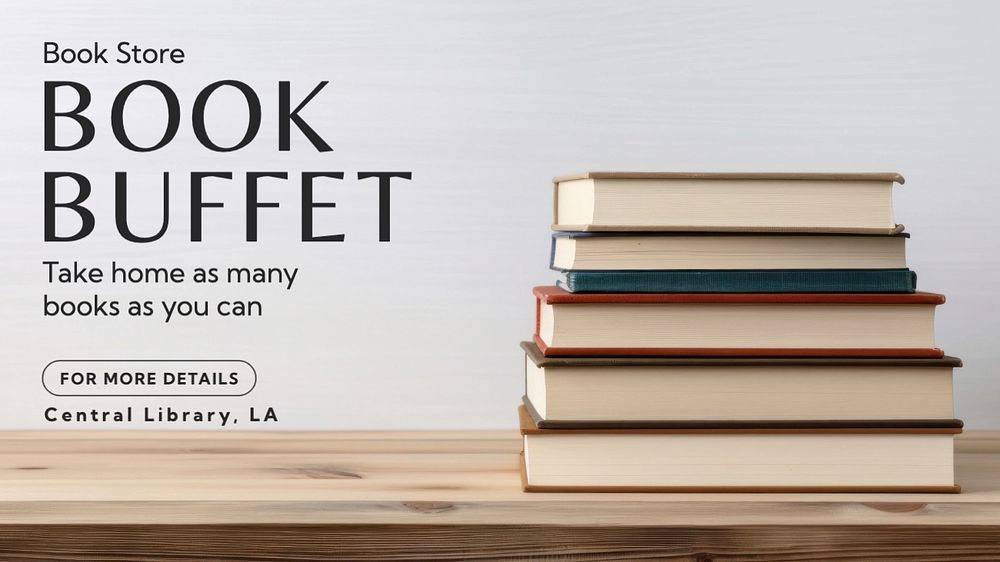 Book buffet blog banner template