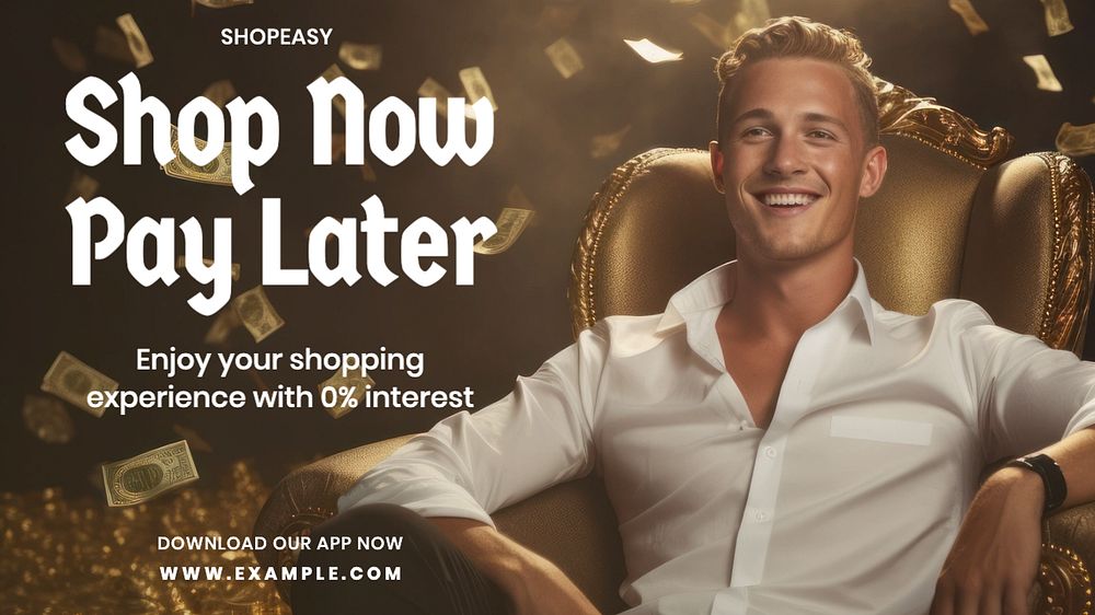 Shop & pay later blog banner template