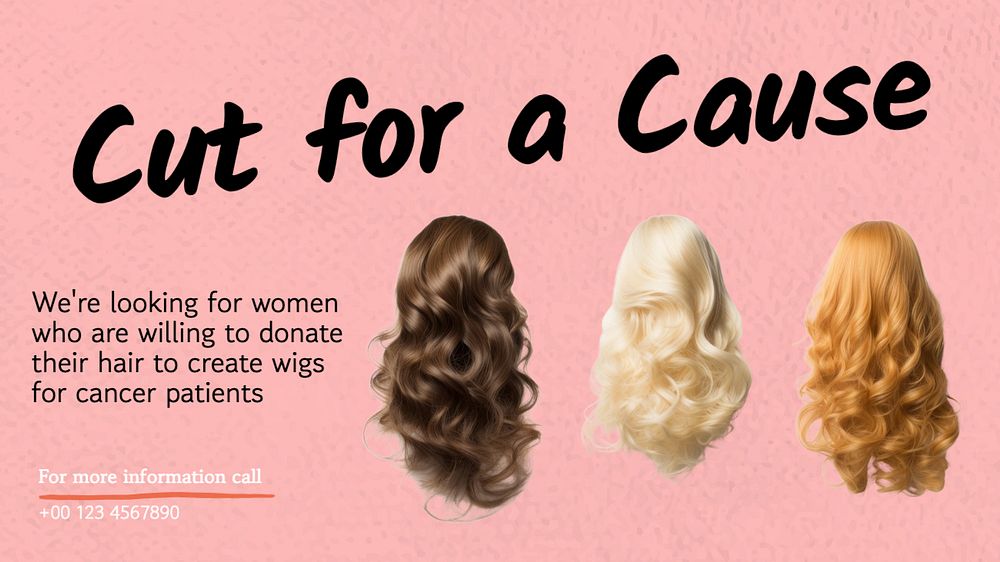 Hair donation blog banner template