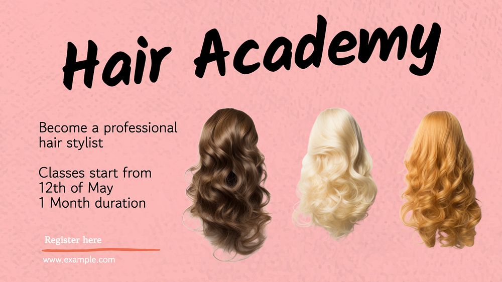 Hair academy blog banner template