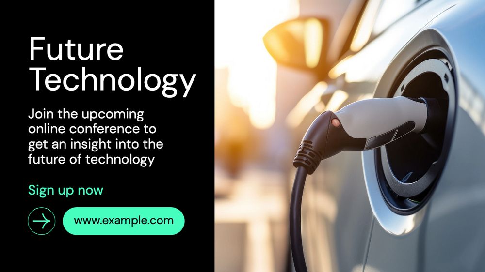 Future technology blog banner template