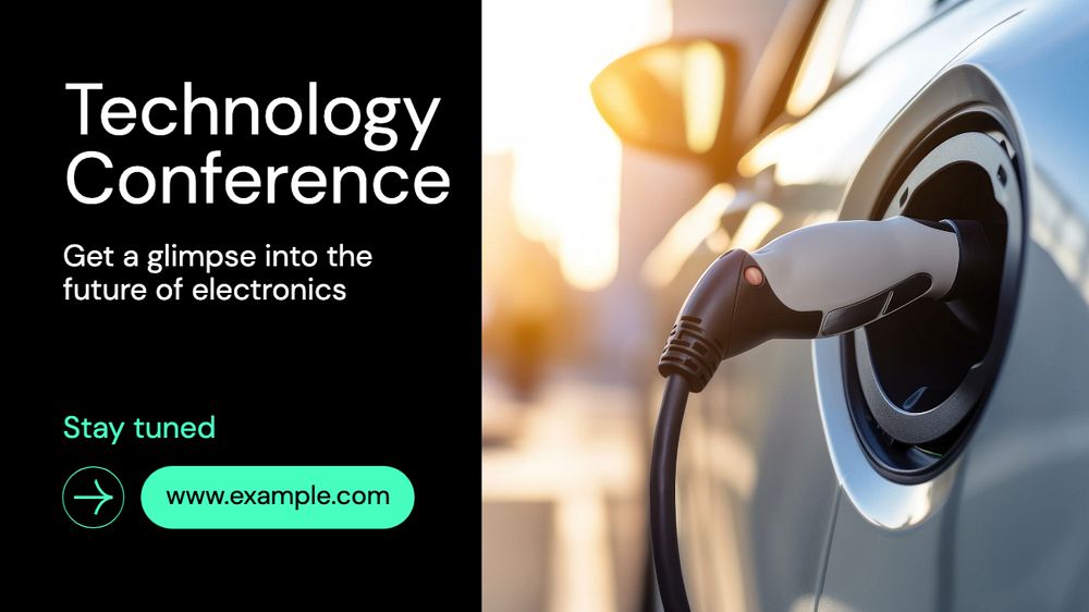 Technology conference blog banner template