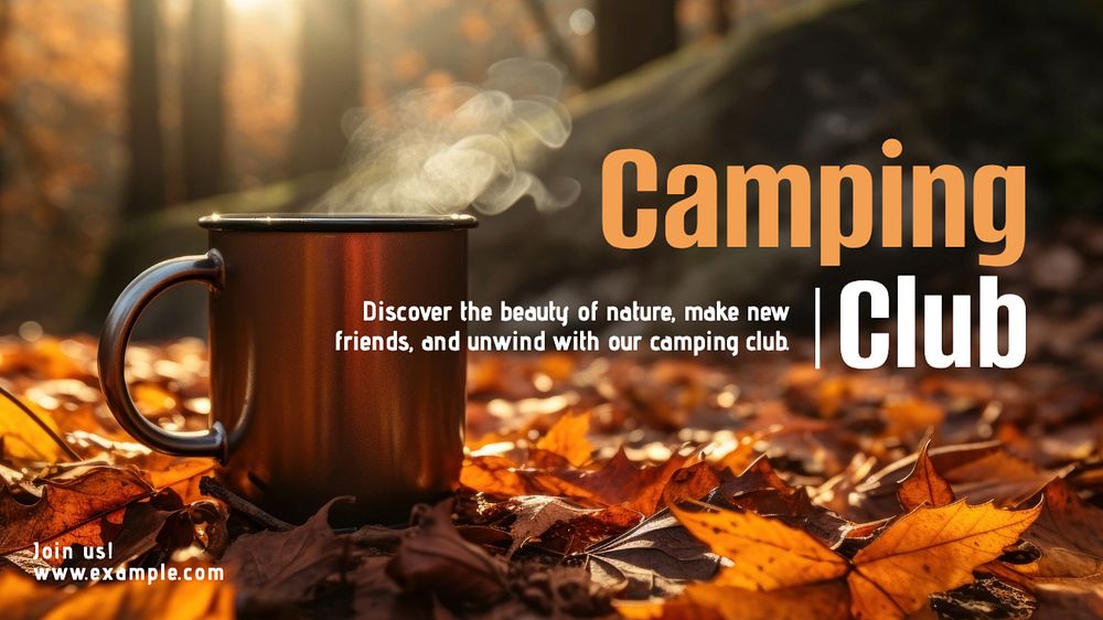 Camping club blog banner template