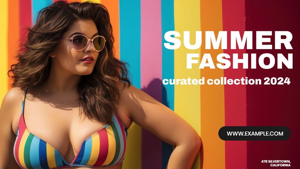 Summer fashion blog banner template