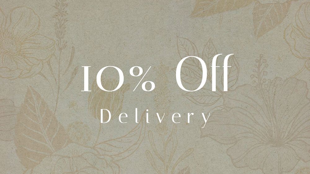 Delivery Discount blog banner template