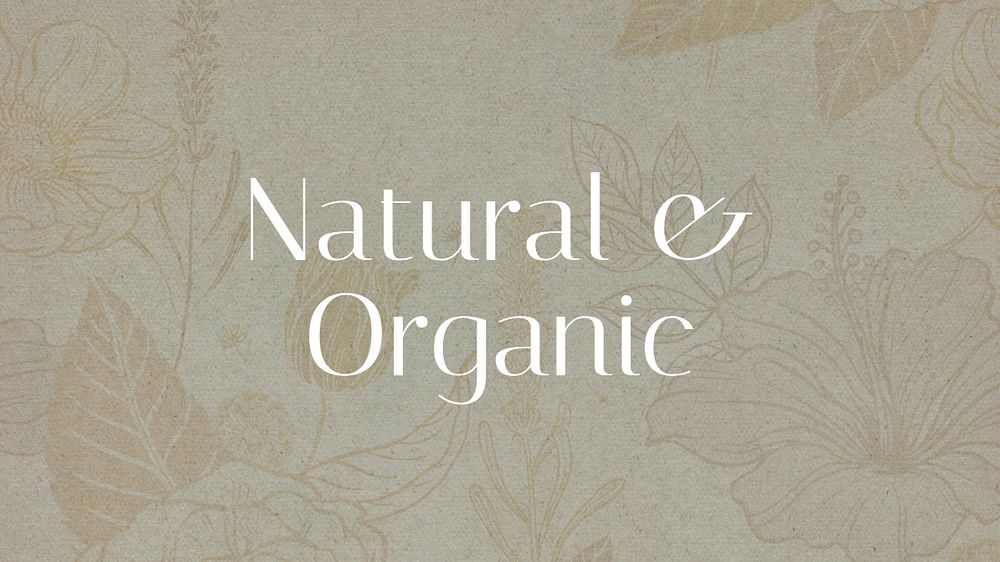 Natural & organic blog banner template