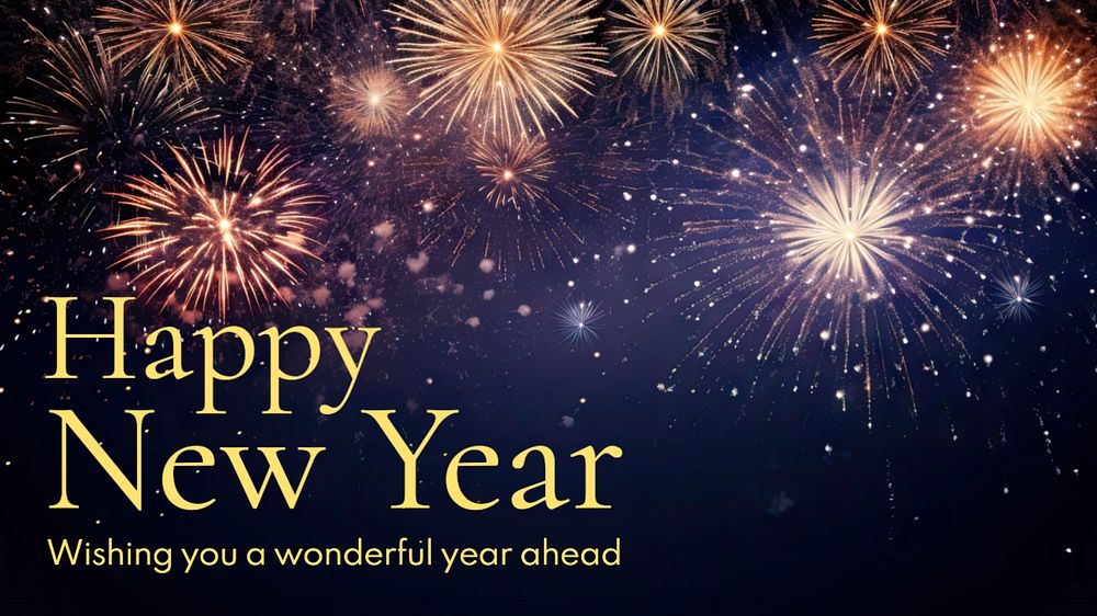 Happy new year blog banner template