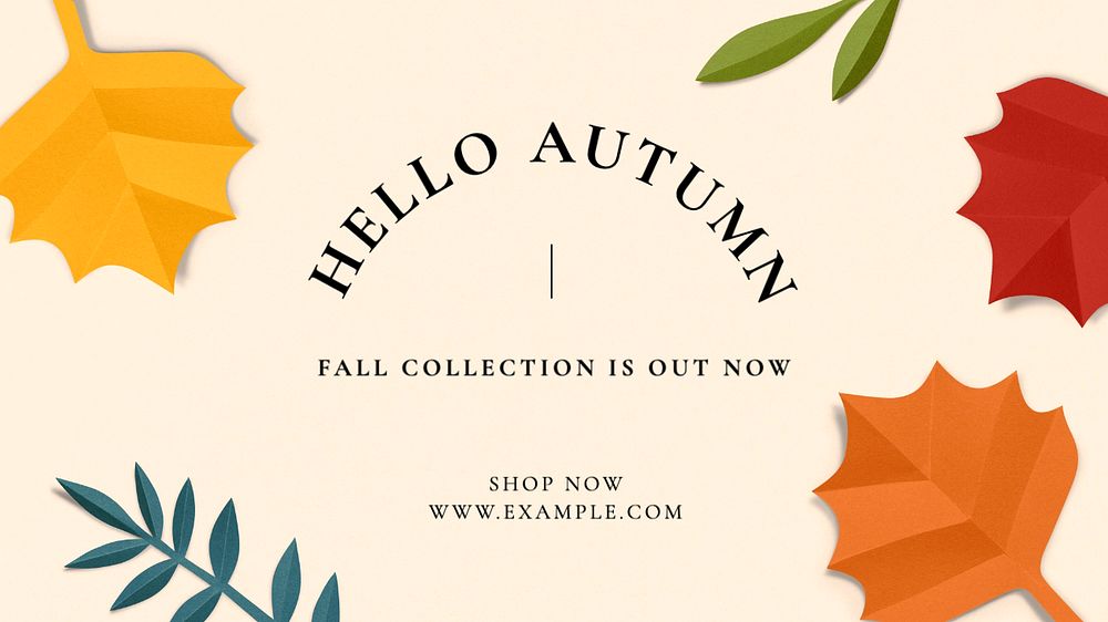 Fall collection blog banner template