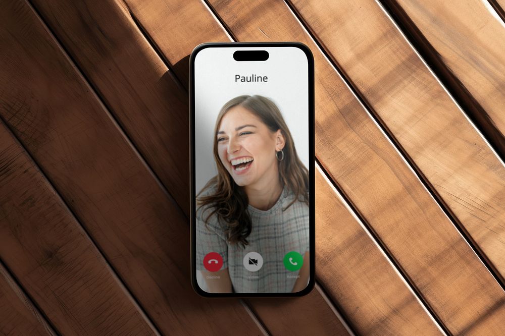 Mobile phone screen editable mockup