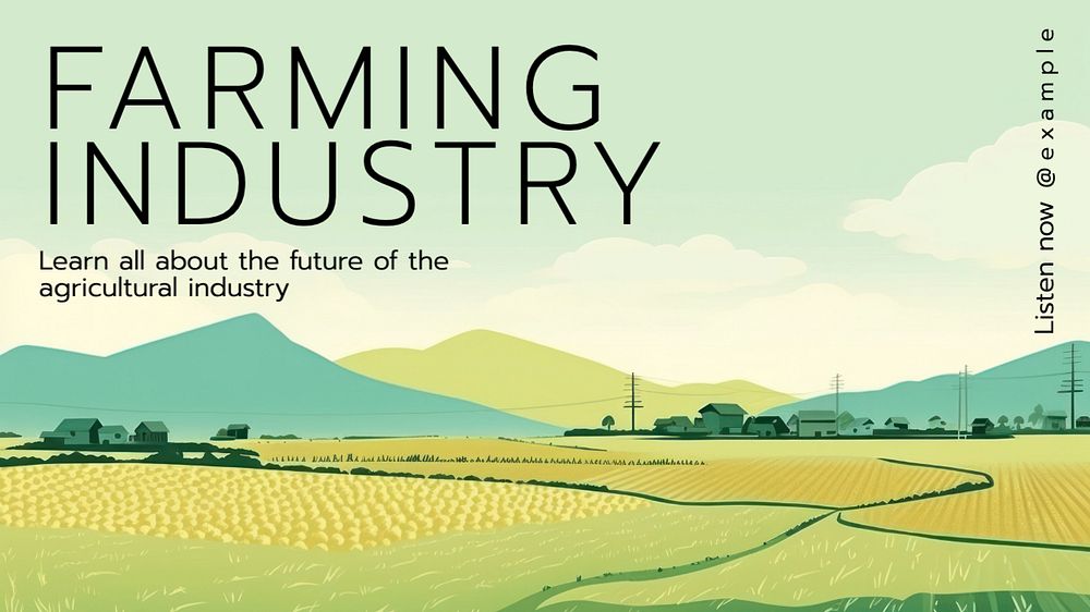 Farming industry blog banner template