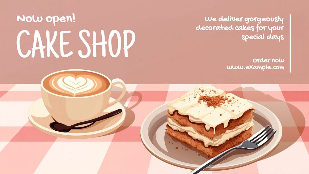 Cake shop blog banner template