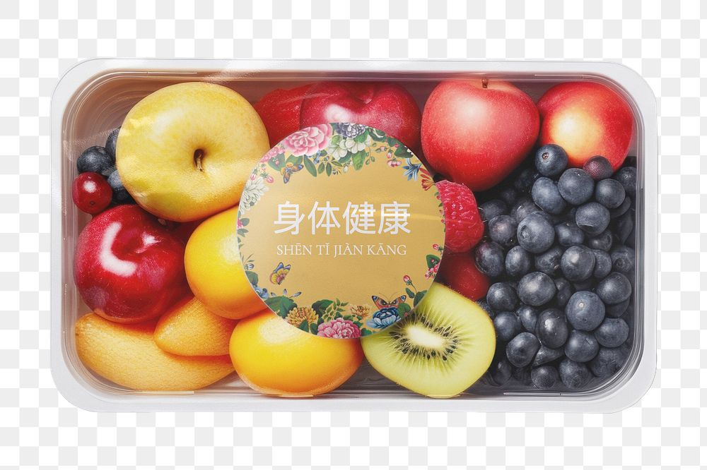 Fruit box sticker label mockup, editable design