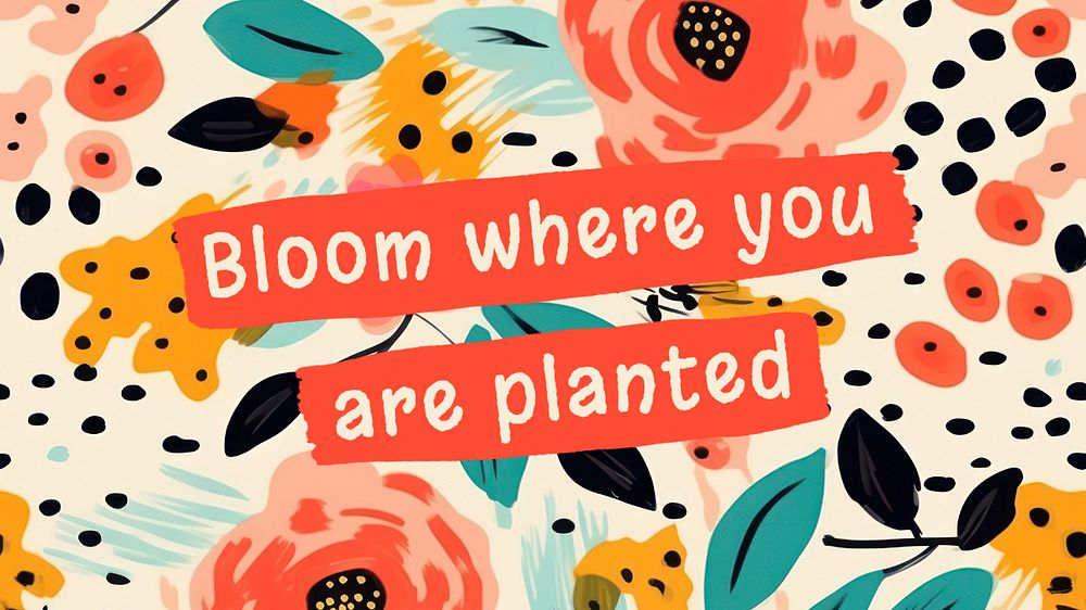 Bloom where you are planted blog banner template