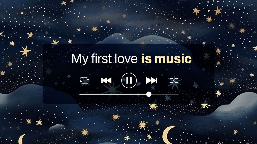 My first love is music blog banner template