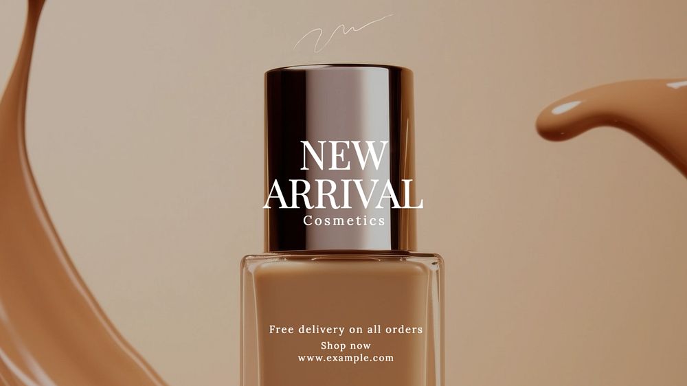 New arrival cosmetics blog banner template