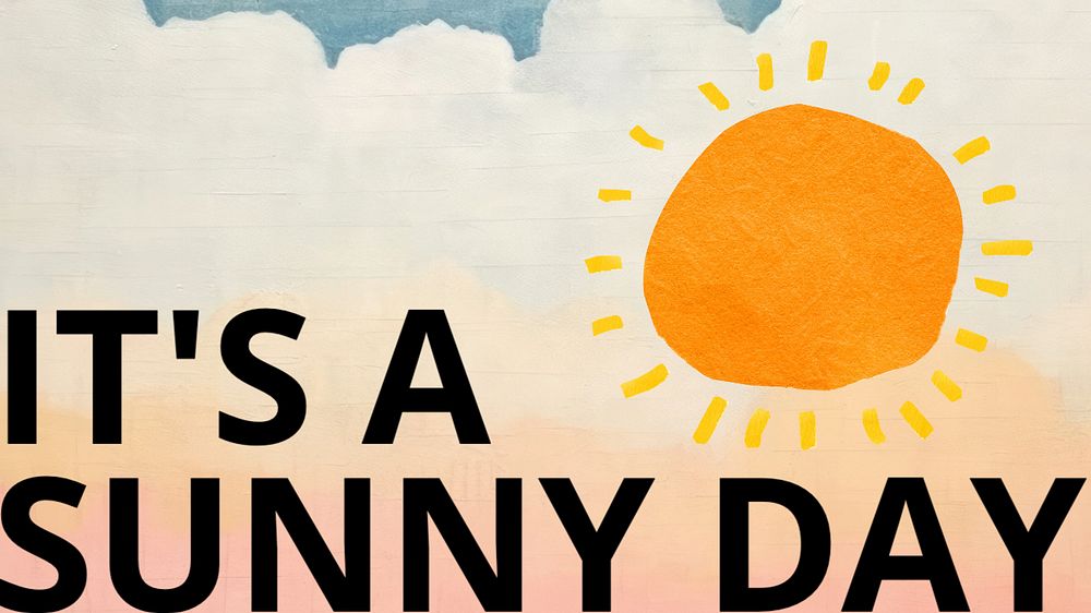 Sunny day blog banner template