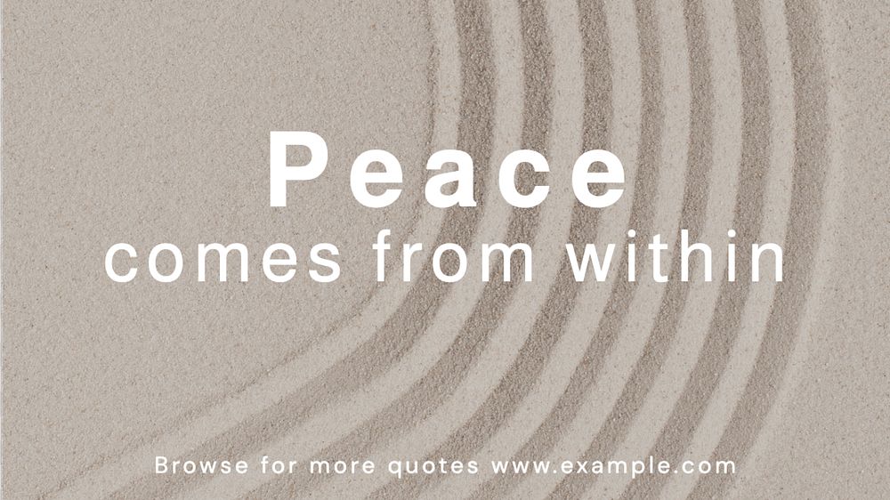 Peace within blog banner template