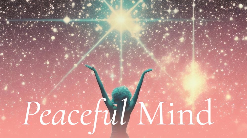 Peaceful mind blog banner template