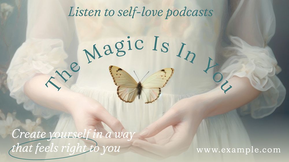 Self-love podcast blog banner template