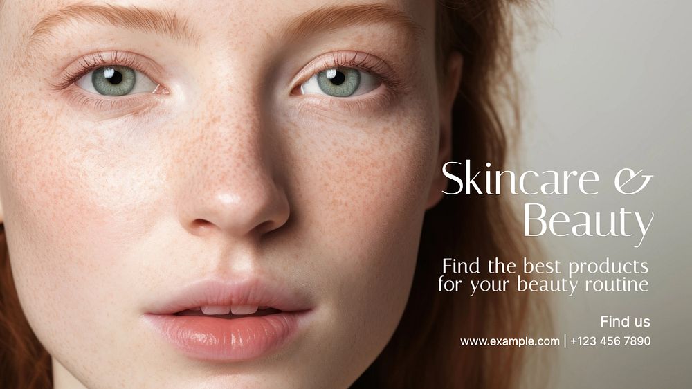 Skincare & beauty blog banner template