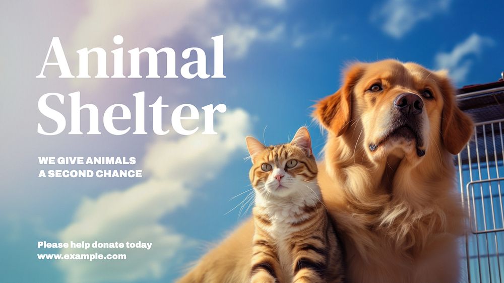 Animal shelter blog banner template