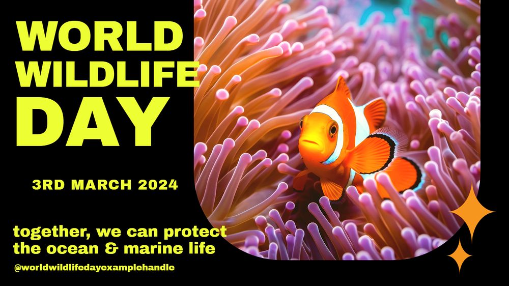 World wildlife day blog banner template