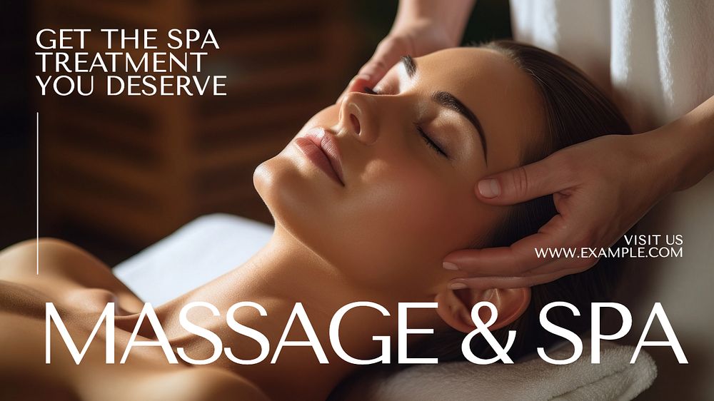 Massage & spa blog banner template