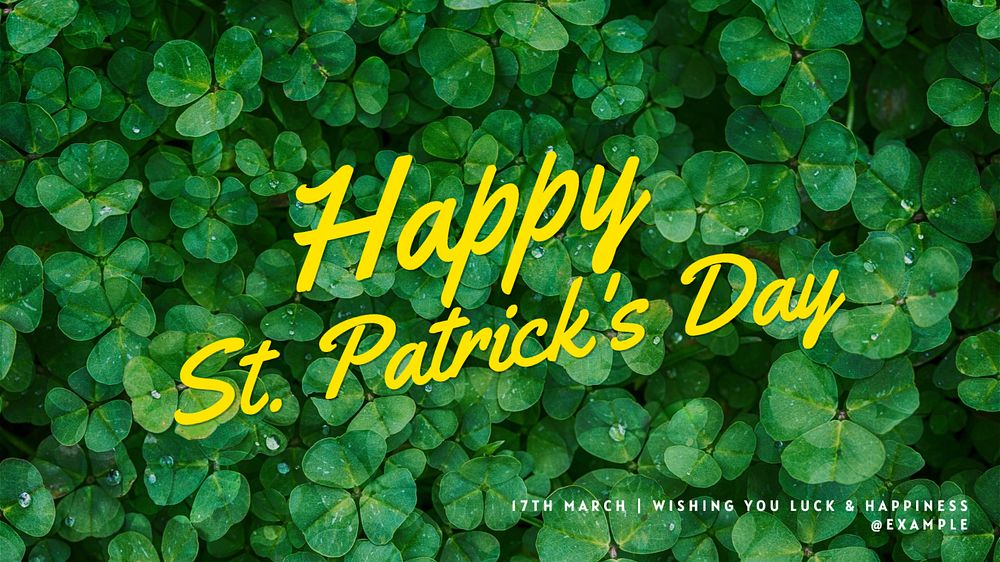 Saint Patrick's day blog banner template