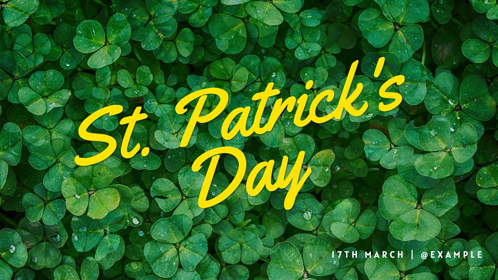 St patrick blog banner template