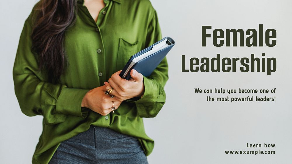 Female leadership blog banner template