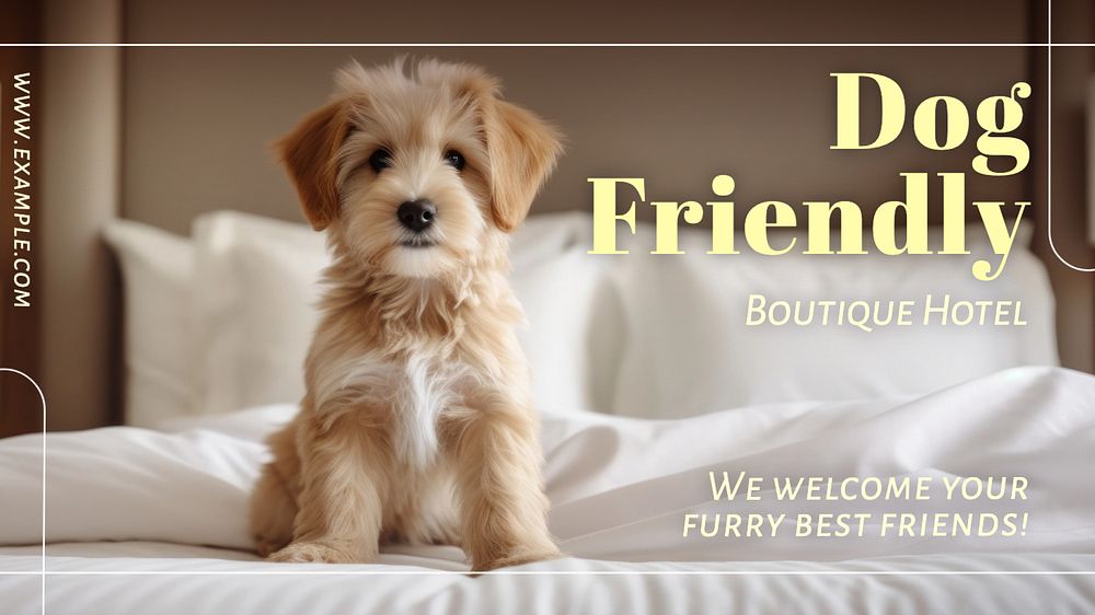 Dog friendly hotel blog banner template