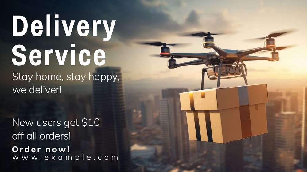 Delivery service blog banner template