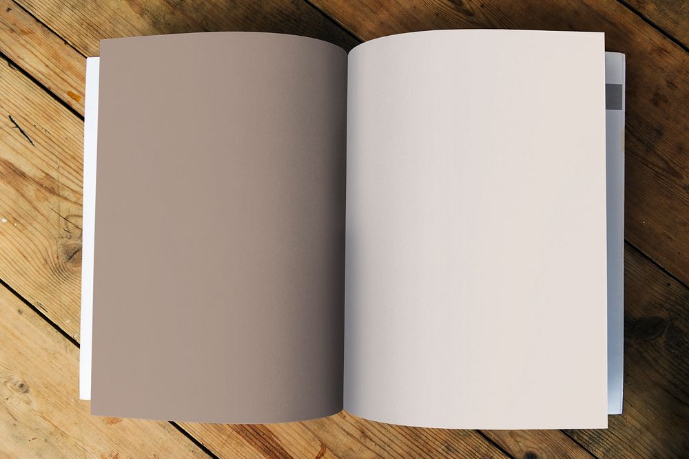 Open book mockup, education design