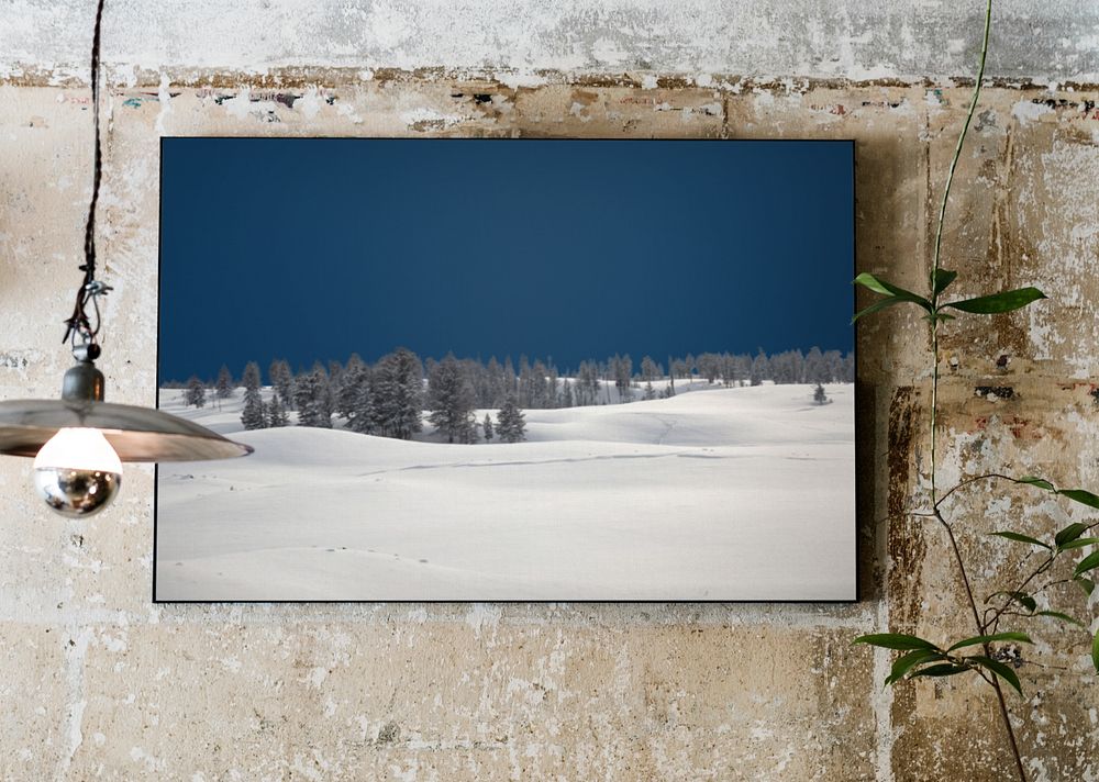 Picture frame mockup, blank design space