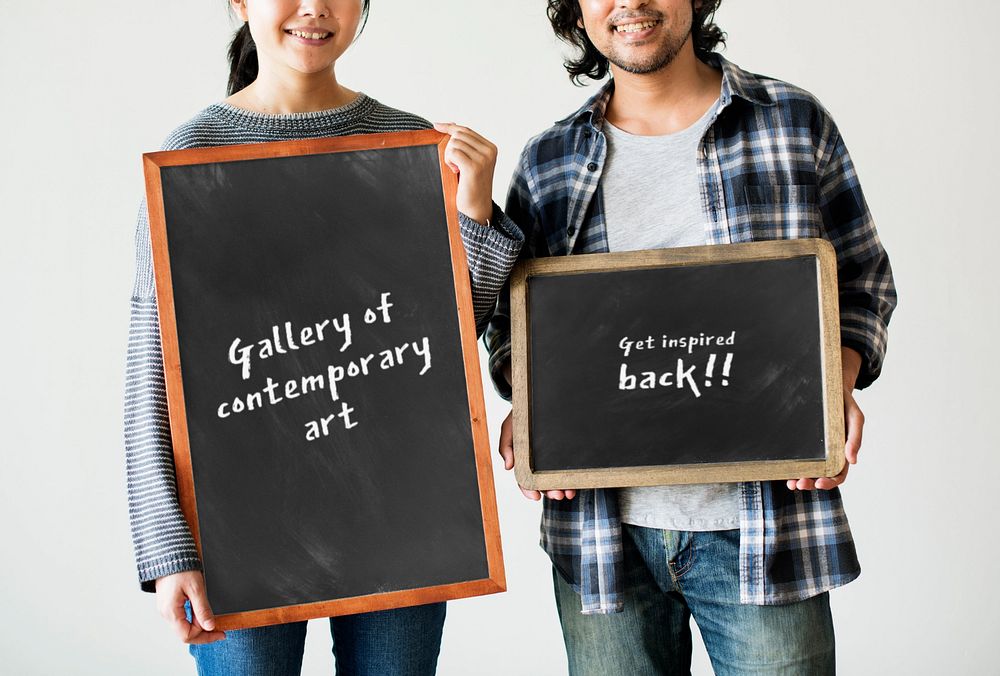 Wooden sign mockup, realistic design