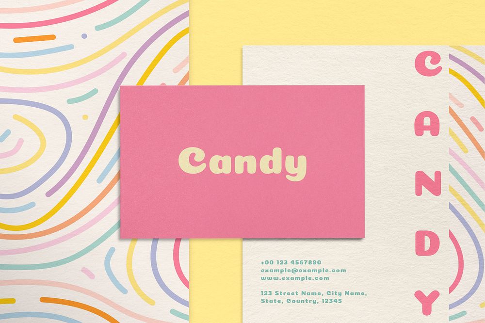 Business card mockup, blank design space