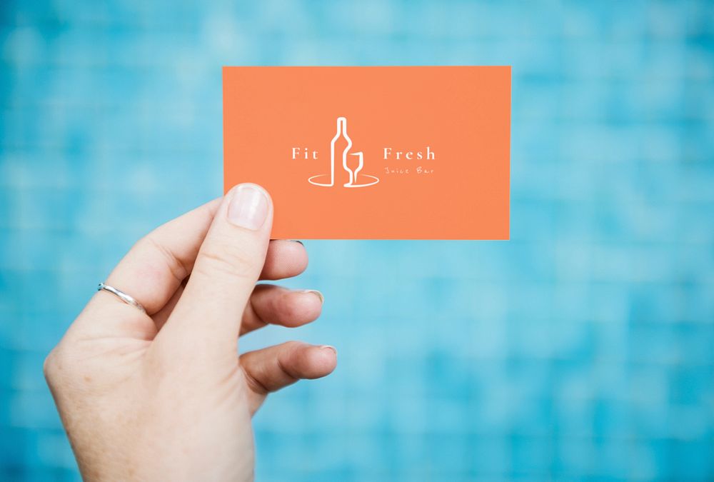 Business card mockup, editable design