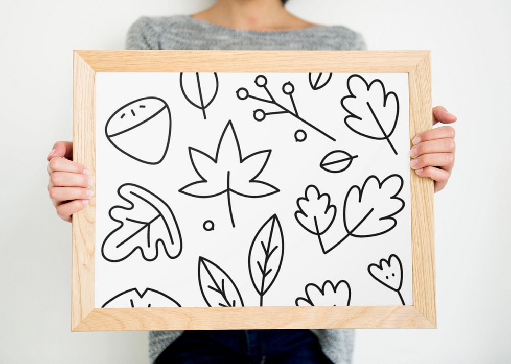 Photo frame mockup, aesthetic home decor 