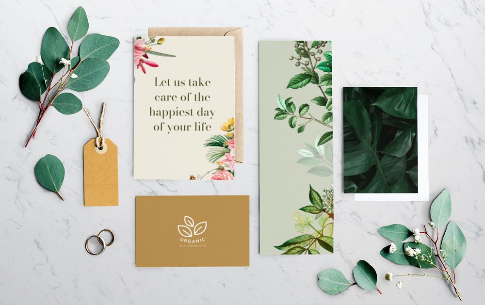 Corporate identity mockup, stationery branding set
